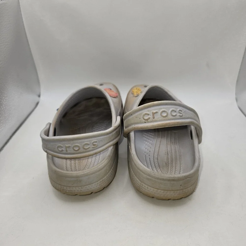 Crocs Unisex Kids' Classic Clogs Gray J3 EU 34 Lilo & Stitch Jibbitz Charms